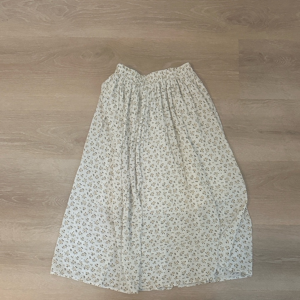 Floral White Skirt